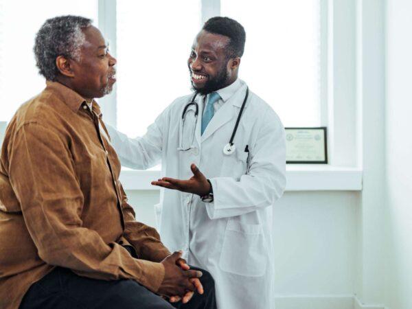 male doctor with patient