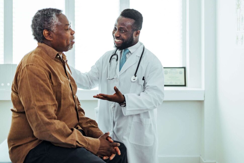 male doctor with patient