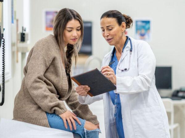 female doctor with patient