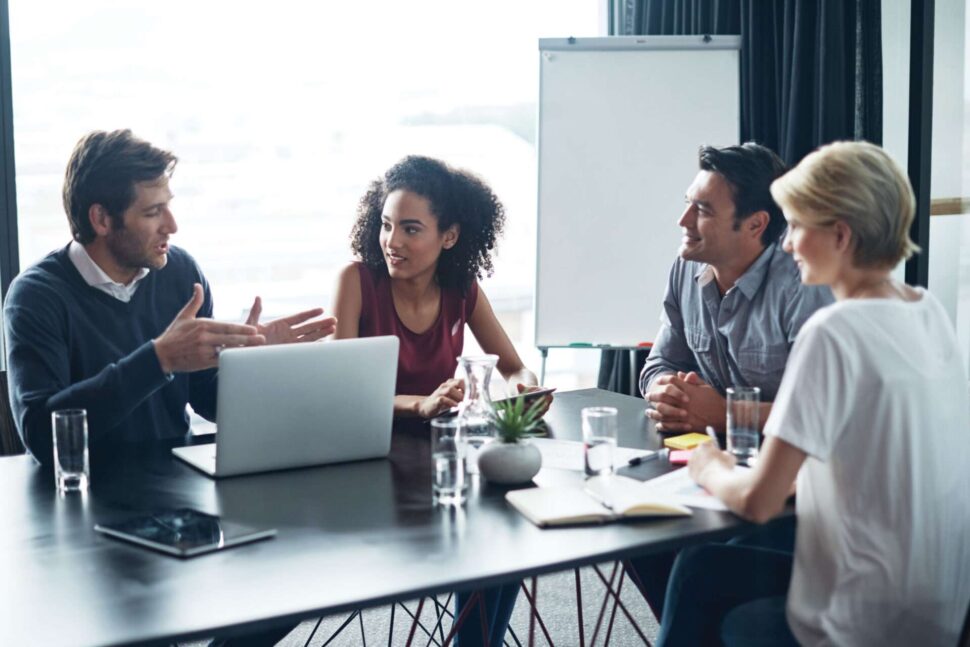 business people around a conference table
