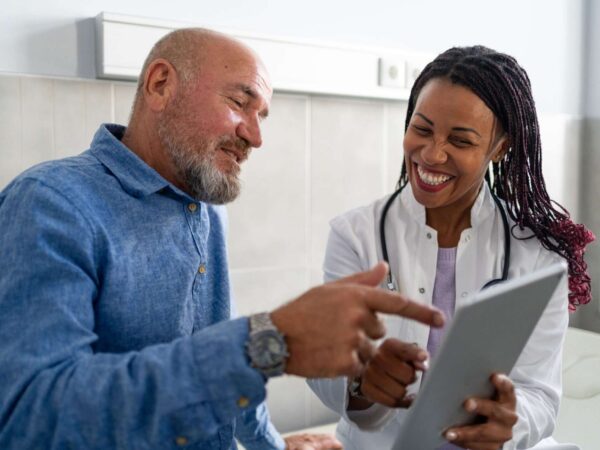 Home Doctor reviewing results with patient
